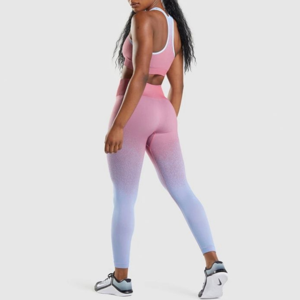 Gymshark Adapt Ombré SeamlessLegging - Rose Pink/Light Blue